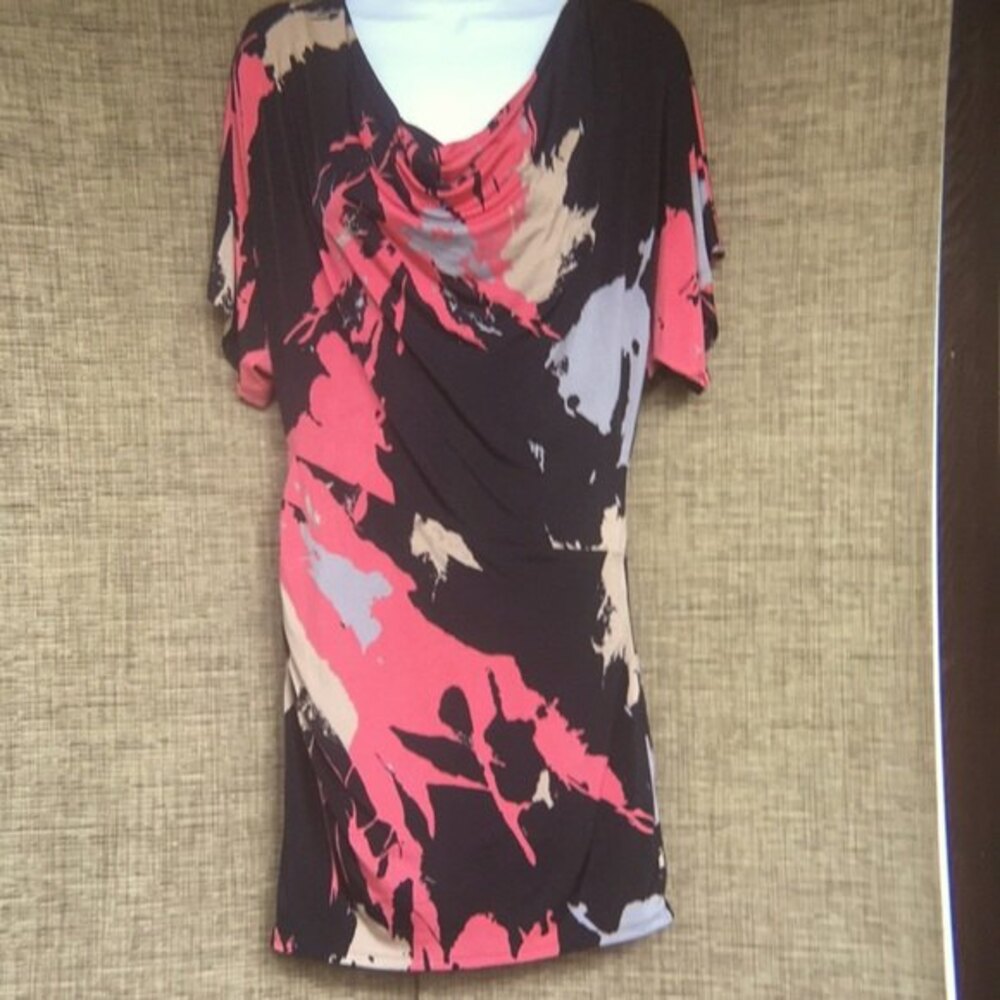 Nine West multi print mini dress.
